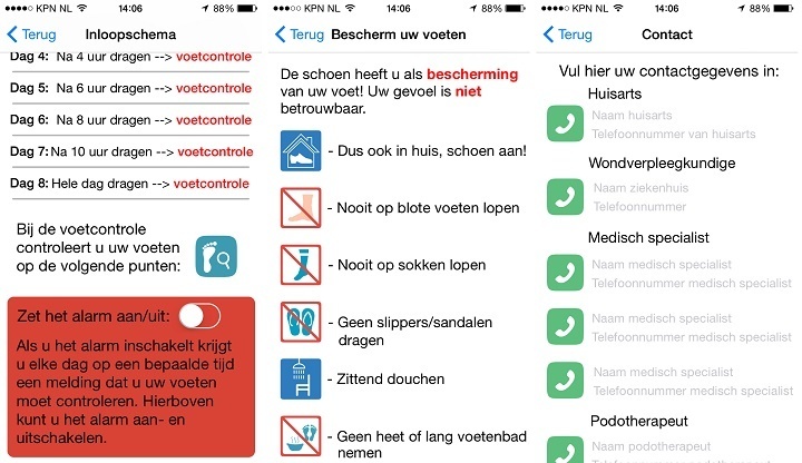 Diabetes voet schoen app II