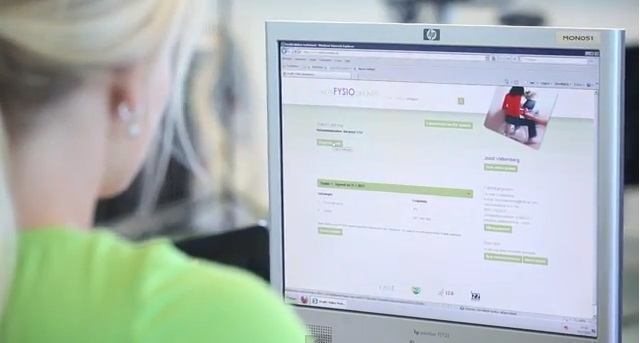 Beeld uit promotie filmpje van Mijn Fysio Online